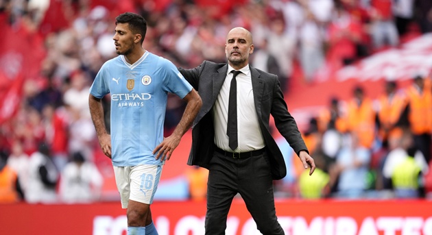 Pep Guardiola không mạo hiểm với Rodri trước chung kết FA Cup